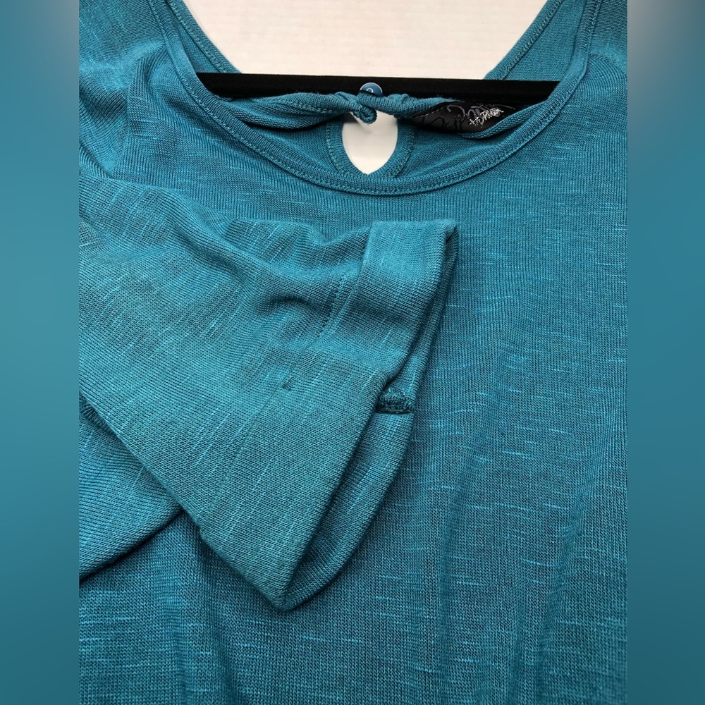 Hypnotik Teal Tie Waist Midi Small Dress - Picture 5 of 9